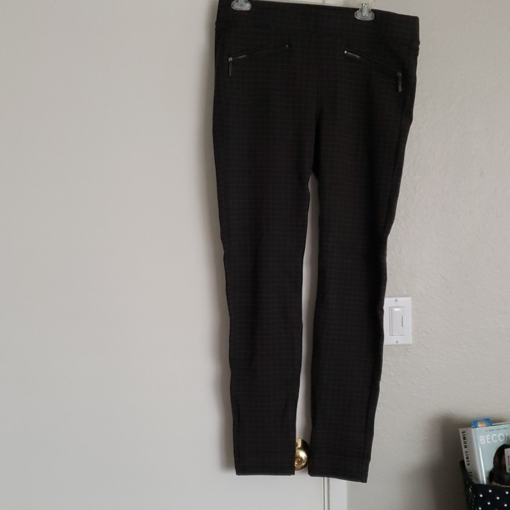 Liverpool gray plaid pull-on pants